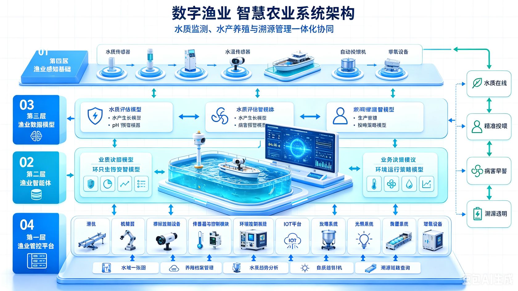 数字渔业智慧农业系统架构图